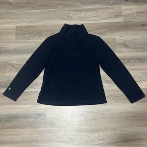 Dudley Stephens Large Fleece Pullover Blue V Neck Collared Warm Gorpcore Solid